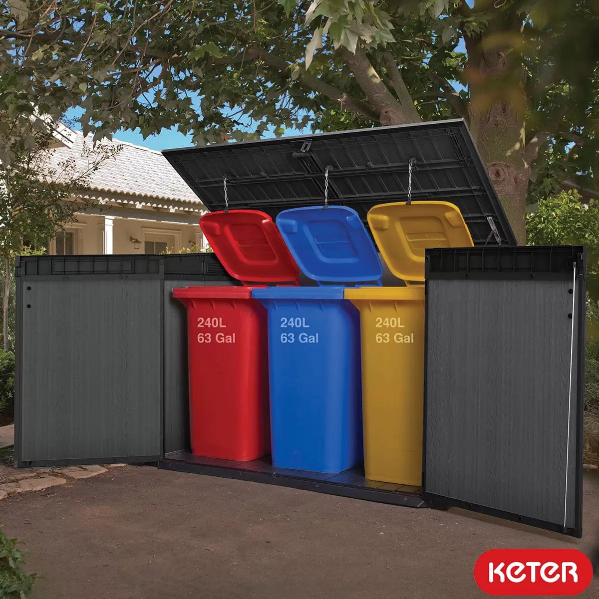 Keter Cortina Mega Store 6ft 2020 Litre (1.9 x 1.1m) – Dark Grey - Image 2